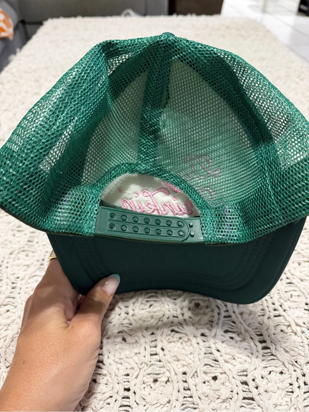 'Day Drinkin' Embroidered Mesh Cap - Green